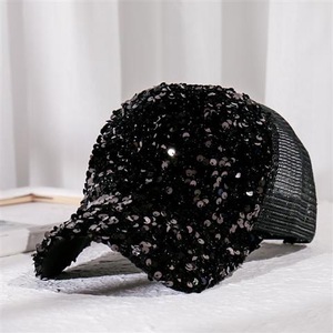 Sequin <span class=keywords><strong>hat</strong></span> ma thuật có thể điều chỉnh bóng chày <span class=keywords><strong>Hat</strong></span> Cap cho Womens-Bạc Gương trang trí Mũ bóng chày Disco-Ball Dance trang phục bên - Product Image 5