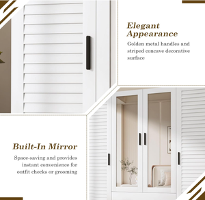 <span class=keywords><strong>Armadio</strong></span> a <span class=keywords><strong>Quattro</strong></span> <span class=keywords><strong>Ante</strong></span> <span class=keywords><strong>con</strong></span> 2 Cassetti e 2 Specchi - Product Image 4