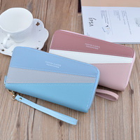 Dompet wanita baru, lapisan ganda panjang ritsleting