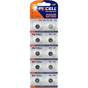 PKCELL ag3 lr41 392 1.5V düğme alkalin pil 192 10B madeni para pil