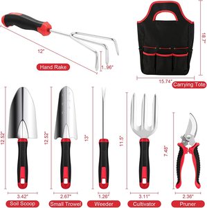 Ensemble d'outils de jardinage manuels robustes en plastique pour bricolage, avec désherbeur et pelles d'extérieur étanches - Product Image 1