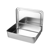 Moule à gâteau carré en acier inoxydable 304 réutilisable et écologique - Passe au four et au lave-vaisselle pour gâteau, brownie, lasagna, pizza
