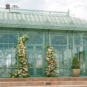 TREVI Victoriaanse stijl smeedijzeren kas tuinpaviljoen glazen huis voor bruiloften - Product Image 3