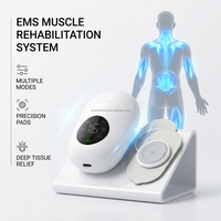 Masseur à impulsions EMS sans fil, stimulateur musculaire pour soulager la douleur et la récupération musculaire avec 16 niveaux et 6 modes