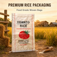 Sac tissé en PP de 25 kg et 50 kg pour riz, résistant à l'humidité, avec logo personnalisé, robuste, pour céréales, farine, aliments pour animaux, vente en gros