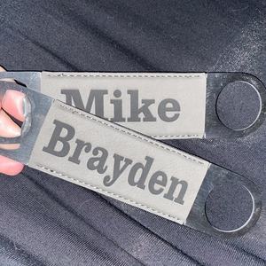 Abrebotellas de cuero de acero inoxidable, Abrebotellas de Metal personalizado de cuero Pu con envoltura de cuero, el más Popular - Product Image 2