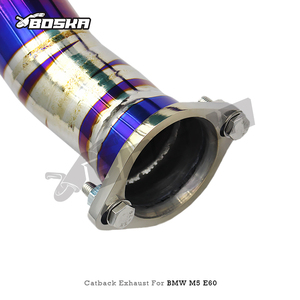 ท่อไอเสียแบบ Catback แบบกำหนดเองพร้อมปลายท่อ MP สำหรับ BMW M5 E60 5.0L ปี 2003-2010 ท่อไอเสียไทเทเนียม Boska Racing พร้อมวาล์วควบคุมเสียง - Product Image 5