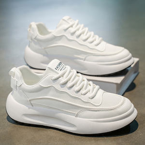 LYKU 2026 – Mocassins de sport décontractés pour hommes, automne/printemps, à lacets, respirants, blancs, tendance, doublure en maille, confortables, antidérapants - Product Image 2