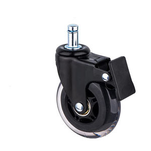 Moderne 3 Zoll 75mm <span class=keywords><strong>PU</strong></span> Material Soft Chair Wheel Hot Sale 11*22mm Black Roller Polyurethan Dreh möbel Caster für Stühle - Product Image 3