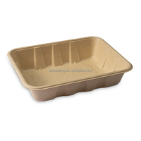 Bac alimentaire écologique Bagases Conteneur jetable pour restaurants hôtels Plateau à croustilles Vaisselle pour crème glacée Tary aux légumes Compostable