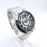 Montre mécanique de sport étanche en acier inoxydable à maillons plats intégrés multicouches pour hommes, vente en gros