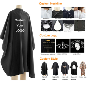 <span class=keywords><strong>Bata</strong></span> de Peluquería Profesional Impermeable de Poliéster con Logotipo Personalizado <span class=keywords><strong>para</strong></span> Clientes, Delantal de Salón, Capa de Peluquero - Product Image 3