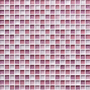 Gạch Khảm Thủy Tinh Bể Bơi Màu Trắng Và Hồng Pha Lê Lấp Lánh - Product Image 4