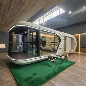 บ้านแคปซูลโครงเหล็กร่วมสมัยสำหรับใช้ในร้านค้าด่วนบ้านแคปซูลแบบแยกส่วนออกแบบได้ตามต้องการ - Product Image 3