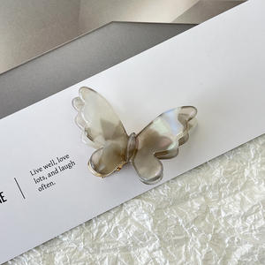 Pinza de Pelo de Mariposa de Doble Capa de Acetato Coreano, Accesorios para el Cabello para Niñas, para Fiestas y Uso Diario - Product Image 4