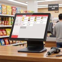 Sistema de Punto de Venta Todo en Uno de 15'' con Pantalla Táctil Profesional, Lector de Tarjetas Magnéticas y VFD para Supermercado, Venta al Por Mayor