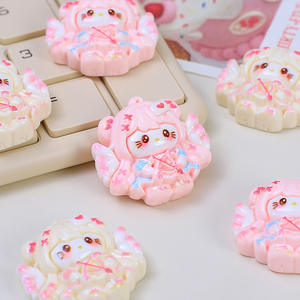 Популярные дизайнерские милые фигурки кошек из смолы, кабошоны, декоративные элементы для слаймов, кукольных домиков и поделок своими руками - Product Image 3