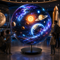 Boule LED P2 P2.5, sphère LED pleine couleur, taille personnalisable, pour intérieur, 360 degrés, diamètre 1 mètre, expositions et affichages publicitaires