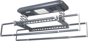 Séchoir à linge multifonctionnel intelligent en alliage d'aluminium avec double ventilateur pour séchage à l'air libre, barre de séchage extensible/ajustable - Product Image 3