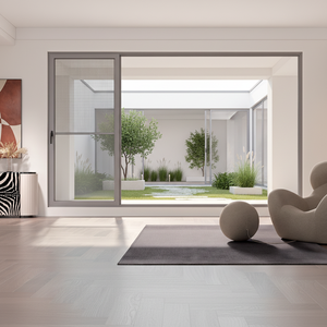 <span class=keywords><strong>Finestra</strong></span> <span class=keywords><strong>Scorrevole</strong></span> Orizzontale in Alluminio a Doppio Vetro, Design Moderno, Insonorizzata, con Apertura a Scorrimento Invertito - Product Image 2