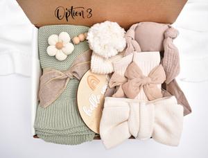 Ensemble bébé tricoté printemps-automne Kaiyue avec bandeau nouveau-né et marqueur de développement en bois, coffret <span class=keywords><strong>cadeau</strong></span> de <span class=keywords><strong>naissance</strong></span> pour filles et garçons - Product Image 2