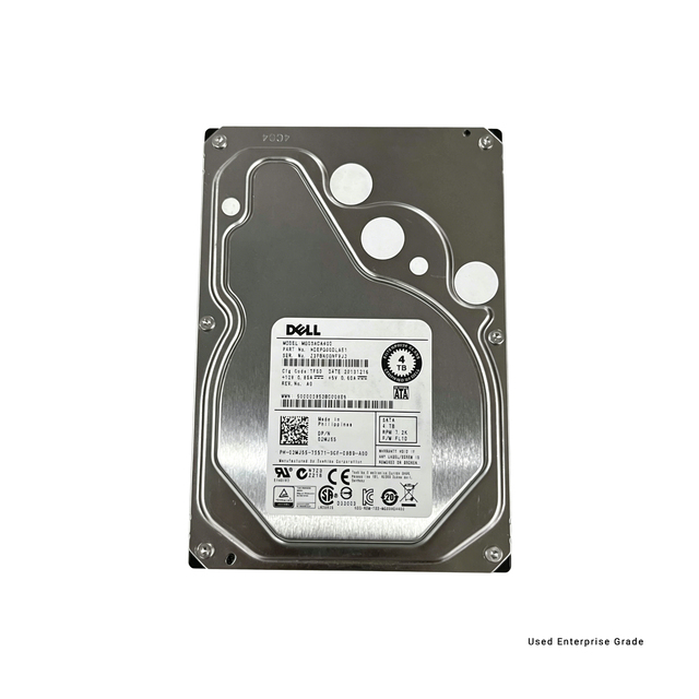 Used Tested Original 4TB SATA 6Gb/s 7200 RPM 3.5-inch Internal Server Enterprise Hard Drive with Metal & Plastic Shell 02MJ55