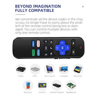 Pour la télécommande universelle roku pour les appareils de diffusion en continu TV Télécommande universelle avec configuration à une touche