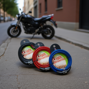 MNJ Motorcycle Cable Lock 2.5mm x 86cm Colorful Anti-Theft Security Chain for Bike Motorbike Protection - Product Image 3