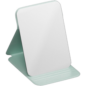 Folding <b>Makeup</b> <b>Mirror</b> Square Aluminum Lens Portable Flip Top For Home Dorm Students - Product Image 2