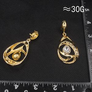 Yulaili brillant creux grandes boucles d'oreilles avec cristal fabuleux usine fabrication Hotselling mariée mariage bijoux Boho fête pédants - Product Image 4