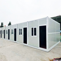 Maison conteneur pliable de 20 pieds, maison modulaire extensible avec isolation, fenêtres et électricité