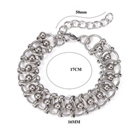 Mode Vintage Bracelet En Acier Inoxydable Hommes Tendance Personnalité Scorpion Crocodile Centipede Bracelet Décorations Bijoux