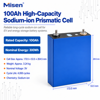 Batterie au sodium 3V 100Ah, cellule prismatique sodium-ion à haut cycle de vie, 4000 cycles pour système de stockage d'énergie, véhicules électriques et véhicules commerciaux