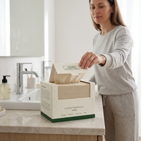 Serviettes jetables hypoallergéniques en fibre de bambou, épaisses, surdimensionnées, douces, pour hôtel et usage domestique, coffret cadeau