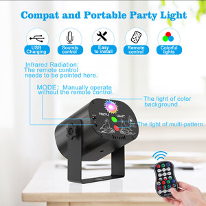 Yi'king — Mini lampe LED de fête à Laser Rechargeable USB, éclairage LED, R & G, <span class=keywords><strong>Disko</strong></span> - Product Image 3