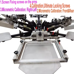 Hướng dẫn sử dụng màn hình in ấn 6 màu 6 trạm tay màn hình máy in chất lượng cao của nhãn hiệu may lụa Màn hình máy in - Product Image 5