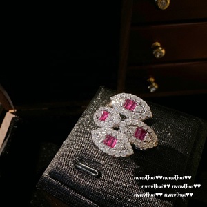 طقم قلادة وسوار بابالاتشا روج مطلي بالذهب عيار 18 قيراط بتصميم عتيق لحفلات الزفاف، مزين بأحجار الزركون على شكل بتلات زهور وردية - Product Image 4