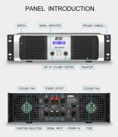 KTV sistemi için Metal kabuk ile 2 kanal Mosfet DJ amplifikatör Stereo ses güç amplifikatörü