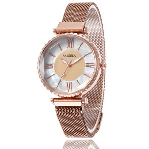 4110 Dropshipping orologio da polso da donna con cinturino magnetico con etichetta privata con Logo personalizzato a buon mercato con conchiglia di diamanti di lusso - Product Image 2
