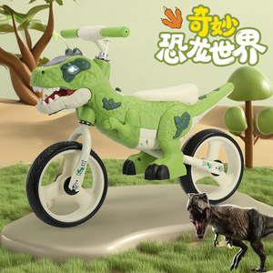 Draisienne dinosaure pour enfants - trottinette à deux roues pour tout-petits - jouet éducatif pour bébé sans pédales avec lumières et musique - Product Image 5