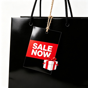 Étiquettes suspendues personnalisées avec logo pour <span class=keywords><strong>Black</strong></span> <span class=keywords><strong>Friday</strong></span> et Cyber Monday, en carton épais laminé brillant, pour les magasins de vêtements, de chaussures pour femmes, hommes et enfants - Product Image 6