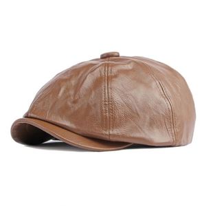 Casquette Gavroche Classique Britannique pour Homme, Casquette de Golf Vintage en Cuir PU, Casquette à Visière pour la Conduite, Vente en Gros - Product Image 6