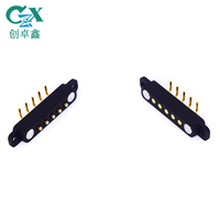CZX Conector USB Magnético para Carga con Conector Magnético Pogo Pin de 5 Pines, Cable Magnético Pogo de 5 Pines para PCB