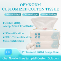 Serviettes nettoyantes jetables biodégradables OEM XL, super douces et épaisses, démaquillantes, en coton sec, pour projets en gros