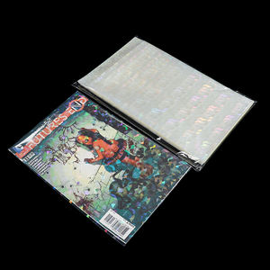 Premium 50pcs sacs de bande dessinée holographiques nouveaux effets de diamant clair fond carré étanche à l'humidité PP plastique épaisseur Premium - Product Image 5