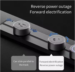 Nhà máy nhôm tường theo dõi ổ cắm EU AU anh chúng tôi di chuyển Modular Power Rail cắm đa chức năng theo dõi hệ thống đường sắt - Product Image 3