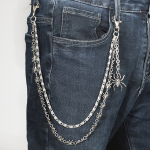 Ciondolo a Ragno 3D in Lega Metallica Stile Hip-hop a Doppio Strato con Logo Personalizzato <span class=keywords><strong>per</strong></span> <span class=keywords><strong>Pantaloni</strong></span>, Tasche, Portafogli e Jeans - Product Image 3