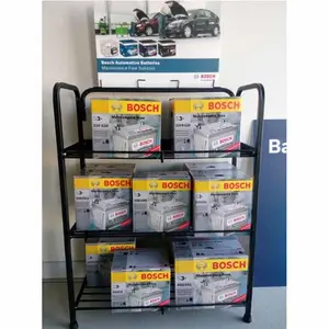 Heavy Duty Car Battery Display Rack Supplier Car Care Store Metal Batteries Shelves Stand