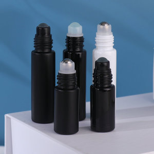 ขวดลูกกลิ้งแก้วฝ้าสีดำด้าน10มล. ขวดลูกกลิ้งแก้วฝ้าสีดำสำหรับน้ำมันหอมระเหย - Product Image 6