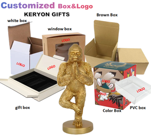 Bán buôn tùy chỉnh trang trí nội thất nhựa vàng APE tượng đười ươi bức tượng Tinh Tinh Điêu Khắc Khỉ tượng Kingkong hình - Product Image 6